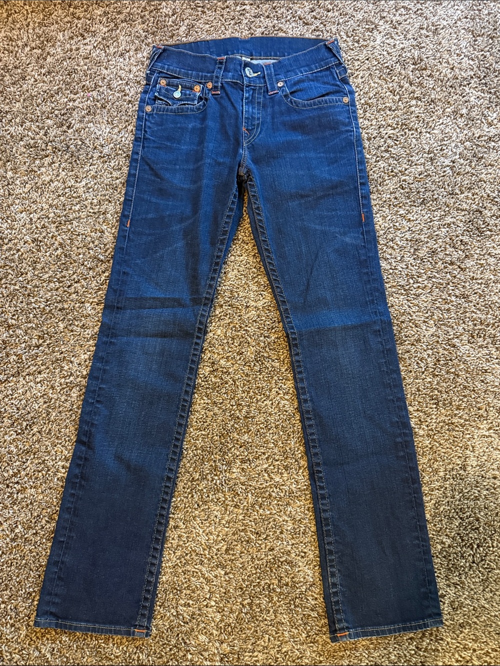 True Religion Men’s Dark Blue Straight Jeans